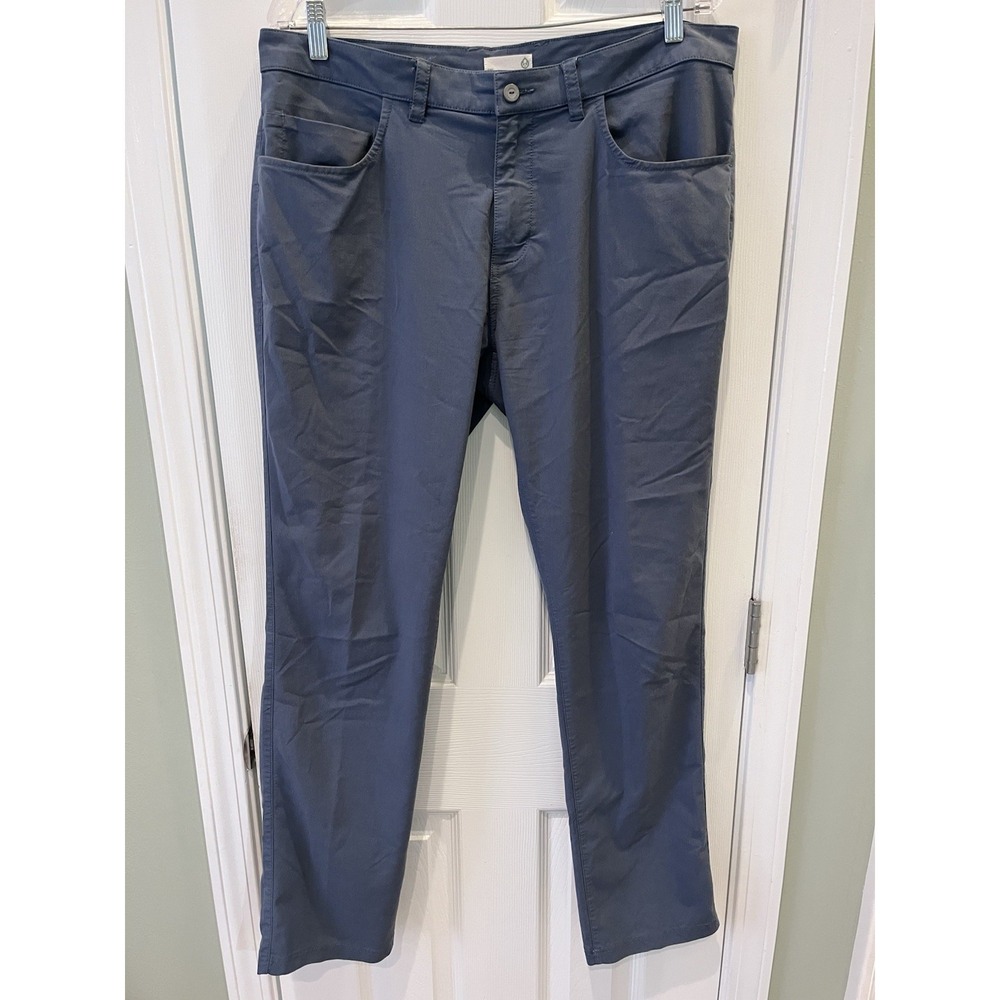 Tasc Performance Motion Men's Pants Straight Leg 36x32 Blue Bamboo Golf Tailored